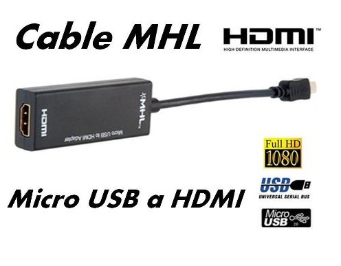 Cable Adaptador Mhl Micro Usb A Hdmi Para Samsung Galaxy